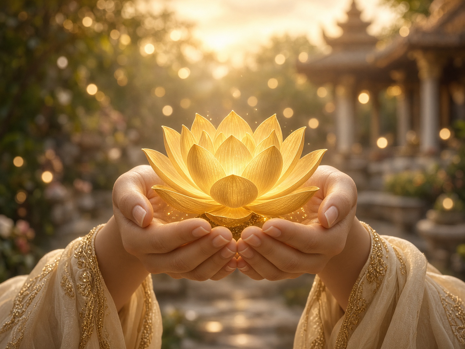 Offering of a golden lotus